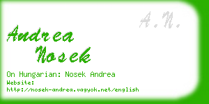andrea nosek business card